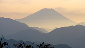 高尾山から見えた富士山