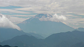 高尾山で7月なのに富士山が見えた