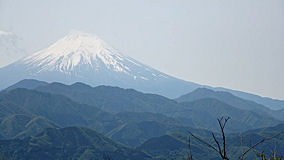 陣馬山　山頂から富士山