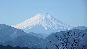 高尾山　山頂から富士山