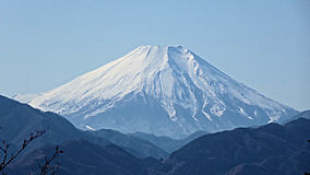 高尾山　山頂から富士山