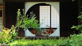 鎌倉　明月院　丸窓の裏