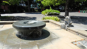 上野公園　カエルの噴水